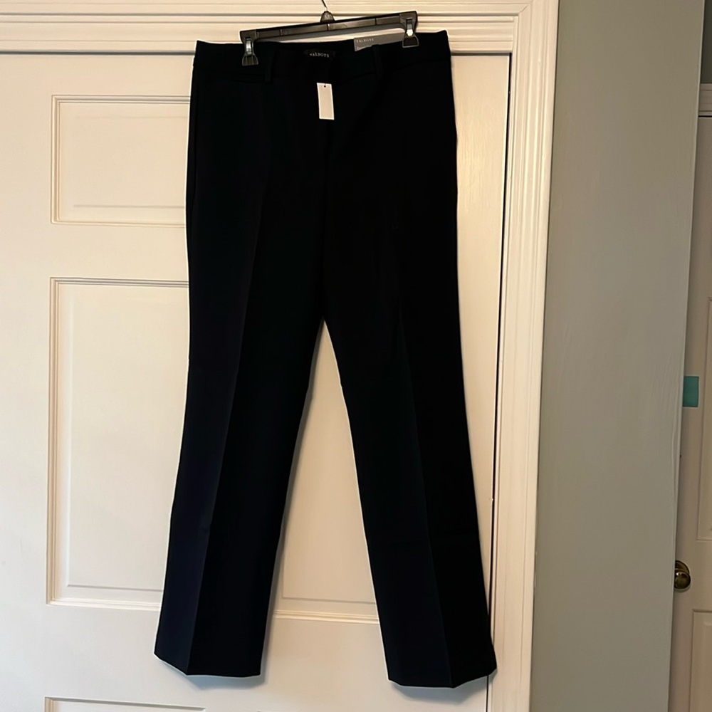 Talbots Black Barely Bootcut Pants 12